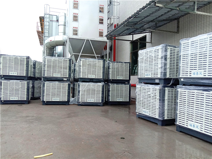 車(chē)間降溫用水冷空調(diào)，每小時(shí)一度電，解決廠房通風(fēng)